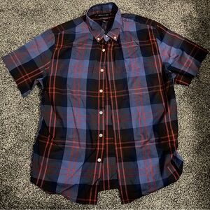 Banana Republic - Men's Purple Plaid Button Down Shirt - Size Medium